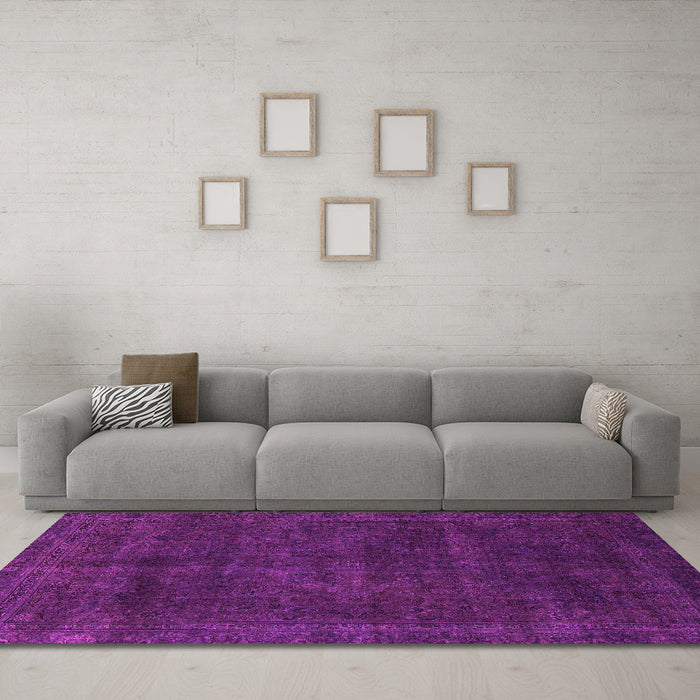 Machine Washable Abstract Pink Modern Rug in a Living Room, wshabs2840pnk