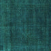 Square Machine Washable Abstract Turquoise Modern Area Rugs, wshabs2840turq