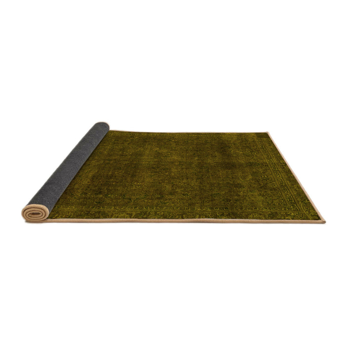 Sideview of Abstract Yellow Modern Rug, abs2840yw