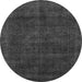 Round Machine Washable Abstract Gray Modern Rug, wshabs2840gry