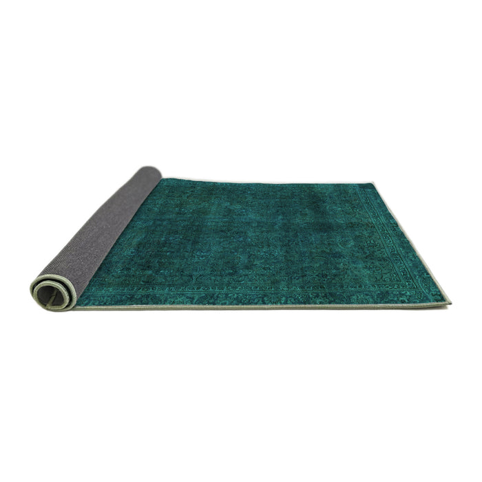 Sideview of Abstract Turquoise Modern Rug, abs2840turq