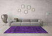 Machine Washable Abstract Purple Modern Area Rugs in a Living Room, wshabs2840pur