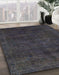 Abstract Gunmetal Green Modern Rug in Family Room, abs2840