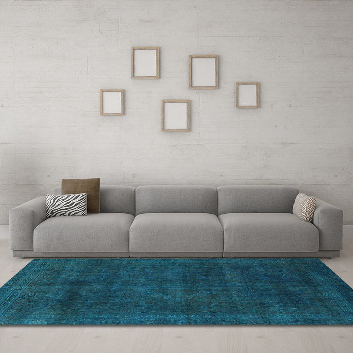 Machine Washable Abstract Light Blue Modern Rug in a Living Room, wshabs2840lblu