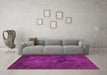 Machine Washable Abstract Pink Modern Rug in a Living Room, wshabs2841pnk