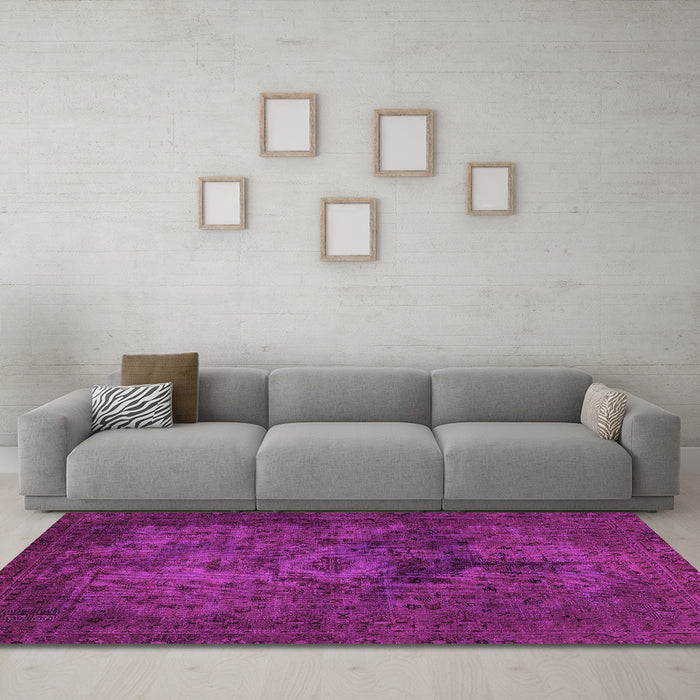 Machine Washable Abstract Pink Modern Rug in a Living Room, wshabs2841pnk