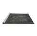 Sideview of Machine Washable Abstract Gray Modern Rug, wshabs2841gry