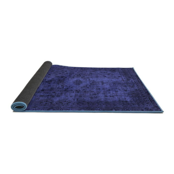 Sideview of Abstract Blue Modern Rug, abs2841blu