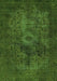 Machine Washable Abstract Green Modern Area Rugs, wshabs2841grn