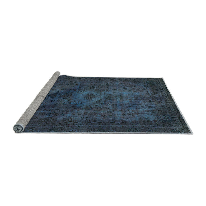 Sideview of Machine Washable Abstract Light Blue Modern Rug, wshabs2841lblu