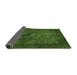 Sideview of Abstract Green Modern Rug, abs2841grn