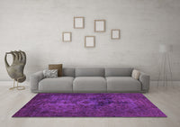 Machine Washable Abstract Purple Modern Rug, wshabs2841pur