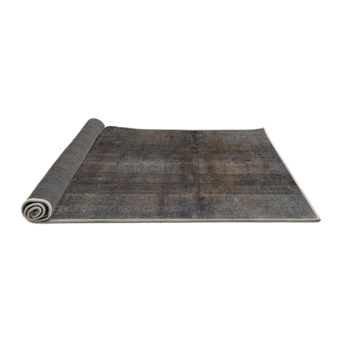 Sideview of Abstract Charcoal Gray Modern Rug, abs2842