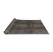 Sideview of Abstract Charcoal Gray Modern Rug, abs2842