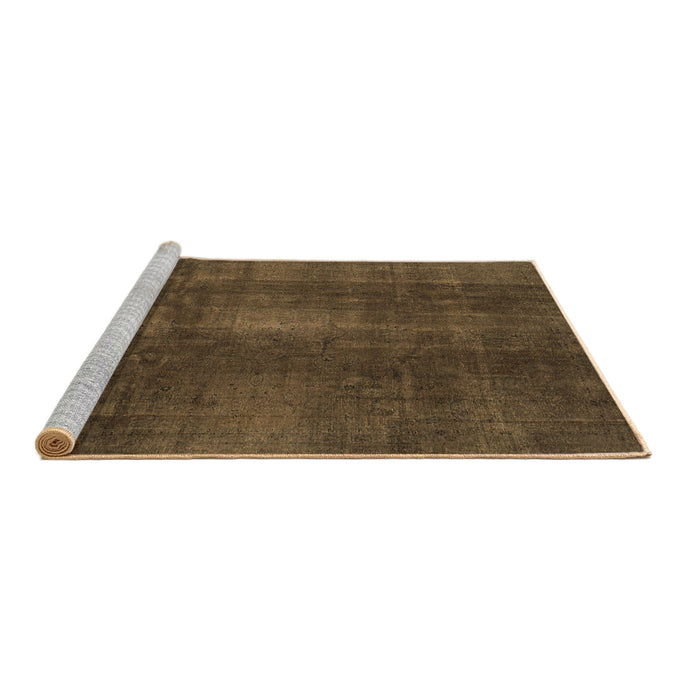 Sideview of Machine Washable Abstract Brown Modern Rug, wshabs2842brn