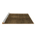 Sideview of Machine Washable Abstract Brown Modern Rug, wshabs2842brn