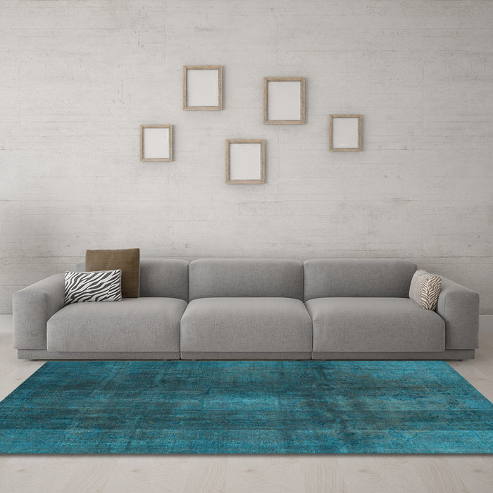 Machine Washable Abstract Light Blue Modern Rug in a Living Room, wshabs2842lblu