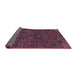 Sideview of Abstract Purple Lily Purple Modern Rug, abs2843