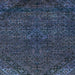 Square Machine Washable Abstract Light Blue Modern Rug, wshabs2843lblu