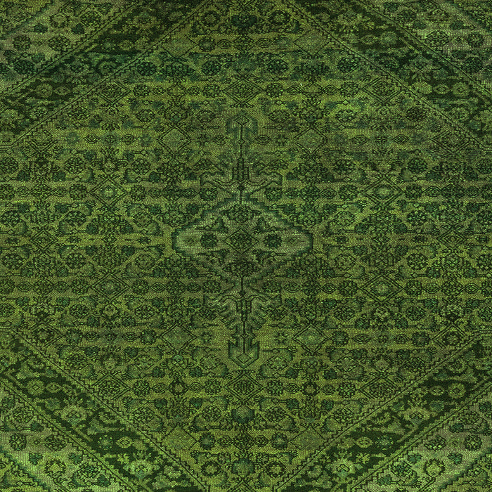 Square Abstract Green Modern Rug, abs2843grn
