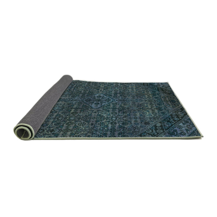Sideview of Abstract Turquoise Modern Rug, abs2843turq