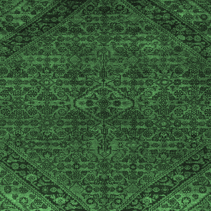 Square Machine Washable Abstract Emerald Green Modern Area Rugs, wshabs2843emgrn