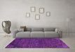 Machine Washable Abstract Purple Modern Area Rugs in a Living Room, wshabs2843pur