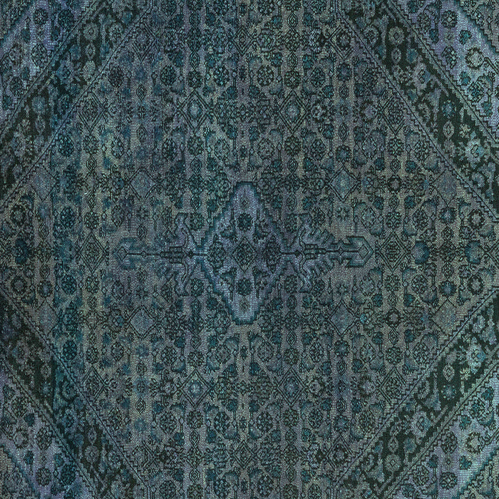 Square Abstract Turquoise Modern Rug, abs2843turq