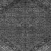 Square Abstract Gray Modern Rug, abs2843gry