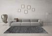 Machine Washable Abstract Gray Modern Rug in a Living Room,, wshabs2843gry