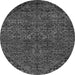 Round Abstract Gray Modern Rug, abs2843gry