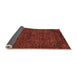 Sideview of Abstract Orange Modern Rug, abs2843org