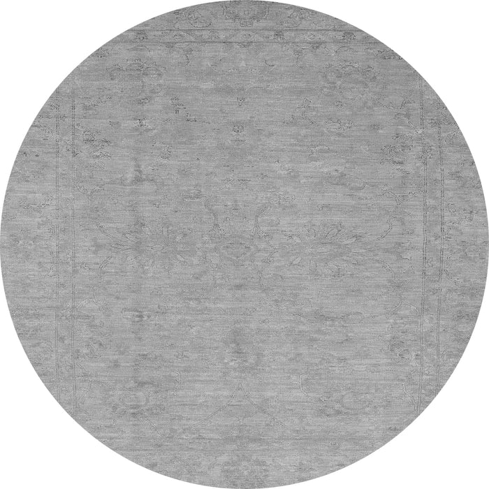 Round Oriental Gray Traditional Rug, abs2844gry