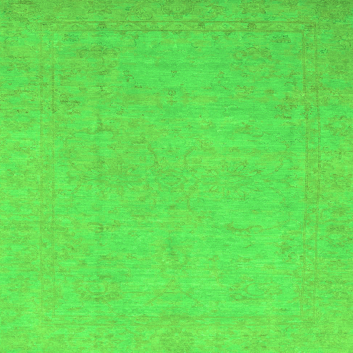 Square Oriental Green Traditional Rug, abs2844grn