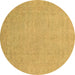 Round Oriental Brown Traditional Rug, abs2844brn