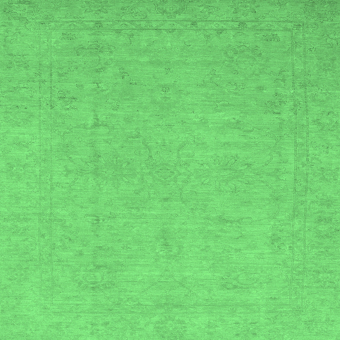 Square Oriental Emerald Green Traditional Rug, abs2844emgrn