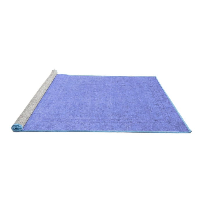 Sideview of Machine Washable Oriental Blue Traditional Rug, wshabs2844blu