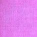 Square Machine Washable Oriental Purple Traditional Area Rugs, wshabs2844pur