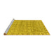 Sideview of Machine Washable Abstract Yellow Modern Rug, wshabs2845yw