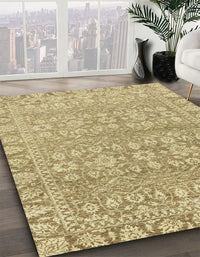 Abstract Dark Brown Modern Rug, abs2845