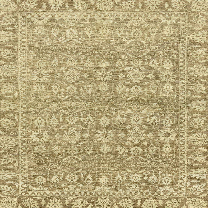 Square Abstract Dark Brown Modern Rug, abs2845
