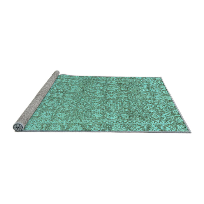Sideview of Machine Washable Abstract Light Blue Modern Rug, wshabs2845lblu