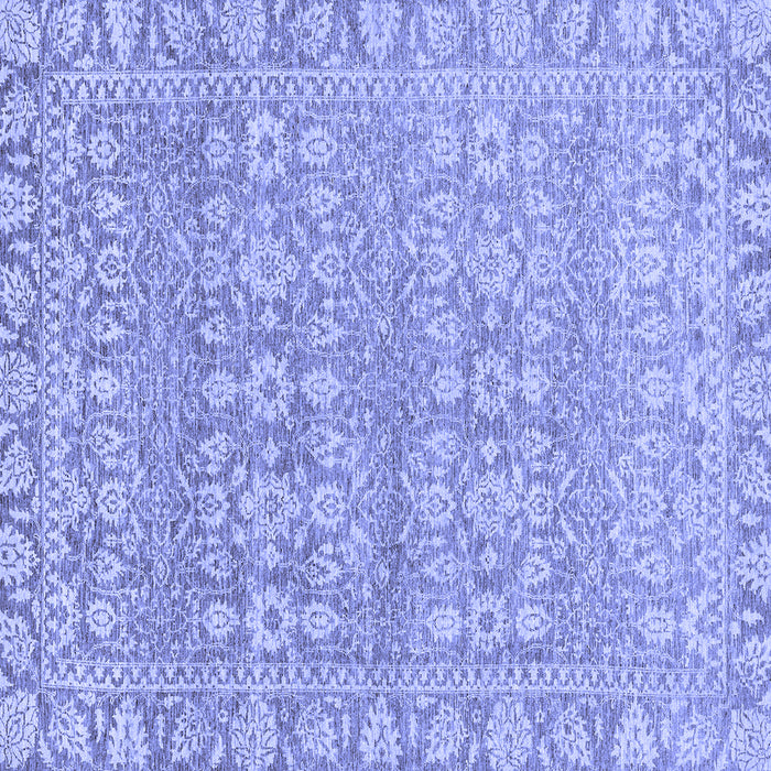 Square Abstract Blue Modern Rug, abs2845blu