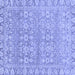 Square Abstract Blue Modern Rug, abs2845blu