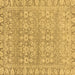 Square Machine Washable Abstract Brown Modern Rug, wshabs2845brn