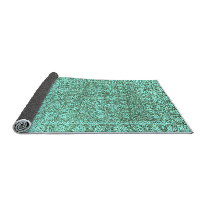 Sideview of Abstract Light Blue Modern Rug, abs2845lblu