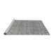 Sideview of Machine Washable Abstract Gray Modern Rug, wshabs2845gry