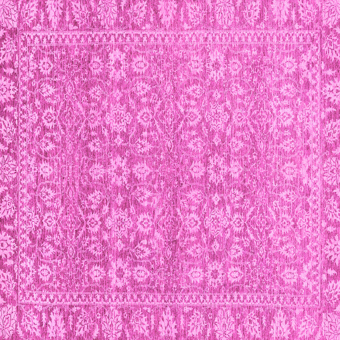 Square Machine Washable Abstract Pink Modern Rug, wshabs2845pnk