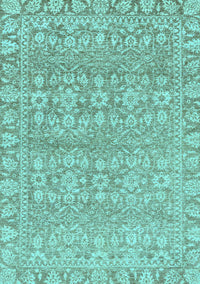 Abstract Light Blue Modern Rug, abs2845lblu