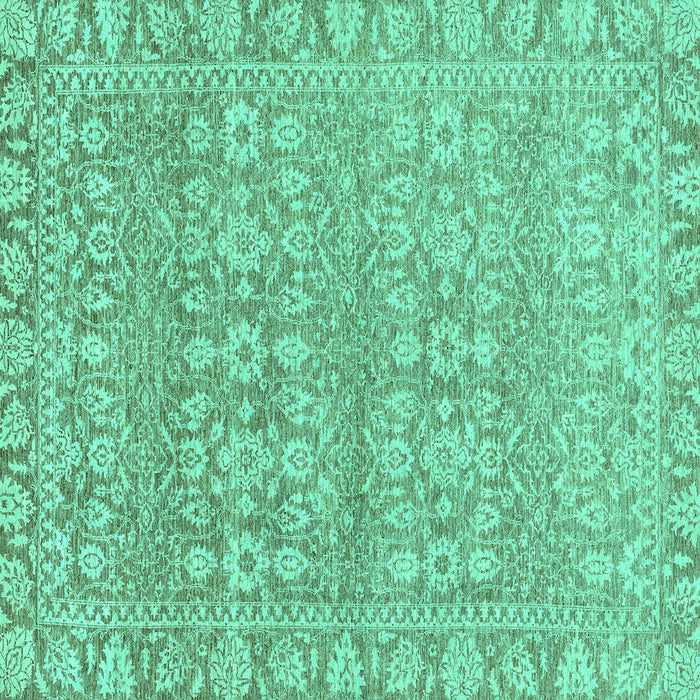 Square Abstract Turquoise Modern Rug, abs2845turq